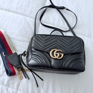 Gucci Marmont Calfskin Matelasse Small Shoulder Bag